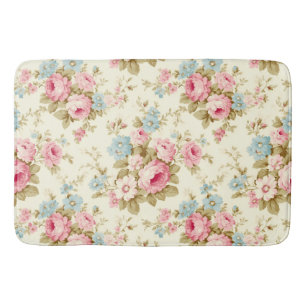 Romantisch Roze Engels Rozen op Bord Geel Badmat