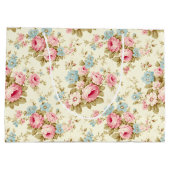 Romantisch Roze Engels Rozen op Bord Geel Groot Cadeauzakje (Achterkant)