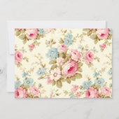 Romantisch Roze Engels Rozen op Bord Geel Notitiekaartje (Achterkant)