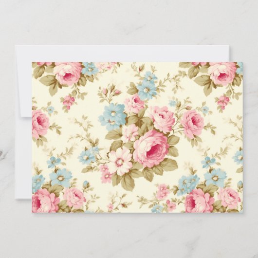 Romantisch Roze Engels Rozen op Bord Geel Notitiekaartje (Achterkant)