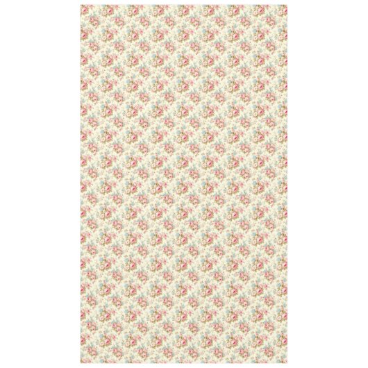 Romantisch Roze Engels Rozen op Bord Geel Tafelkleed (Voorkant)