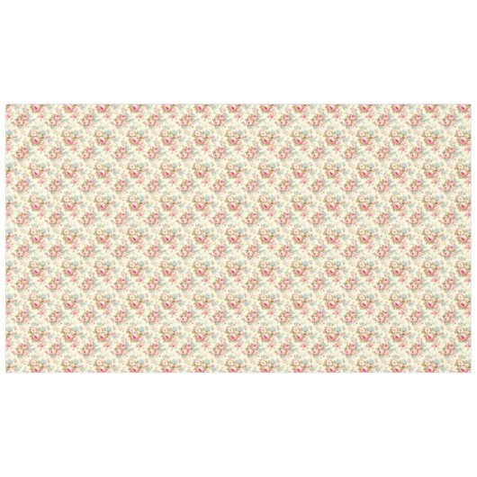 Romantisch Roze Engels Rozen op Bord Geel Tafelkleed (Voorkant (Horizontaal))