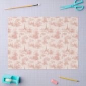 Romantisch roze Frans Toile plattelandspatroon (2) Tissuepapier (Craft)
