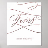 Romantisch roze gouden kalligrafie bruiloft favori poster (Voorkant)