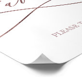 Romantisch roze gouden kalligrafie huwelijksgunste poster (Hoek)