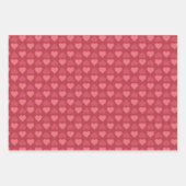 Romantisch roze hart inpakpapier vel (Voorkant)