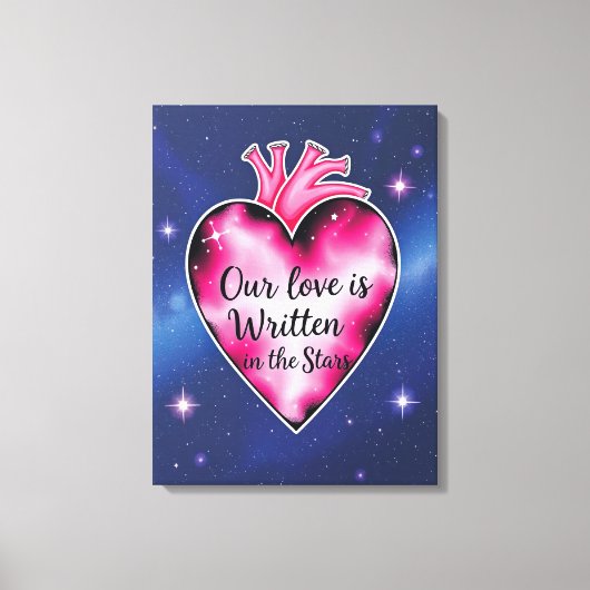 Romantisch Roze Hart Liefde Kunst Print (Voorkant)