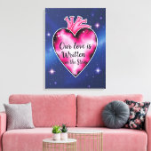 Romantisch Roze Hart Liefde Kunst Print (Insitu (Woonkamer))