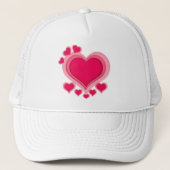 Romantisch Roze Hart Valentijnsdag Trucker Pet (Voorkant)