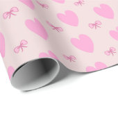 Romantisch Roze Harten en Valentijnsdag Cadeaupapi Cadeaupapier (Rol Hoek)