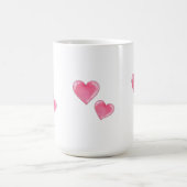 Romantisch roze harten ontwerp - Geurkaars Koffiemok (Center)