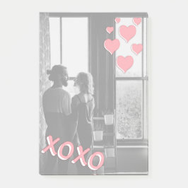 Romantisch roze harten XOXO Foto Post-it® Notes