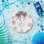 Romantisch Roze Kerst Vrijgezellenfeest Papieren Bordje (Feest)