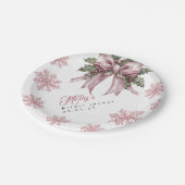 Romantisch Roze Kerst Vrijgezellenfeest Papieren Bordje (Gekanteld)