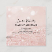 Romantisch roze lichteffect glitter afspraak ca. afsprakenkaartje (Achterkant)