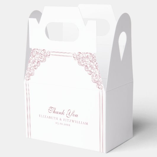 Romantisch Roze   Lijst Bevordert Huwelijk Bedankdoosjes (Geopend)