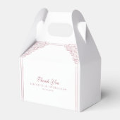 Romantisch Roze   Lijst Bevordert Huwelijk Bedankdoosjes (Voorkant Zijde)