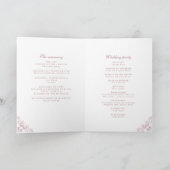 Romantisch Roze  Lijst Elegant Script Wedding Programma (Binnen)