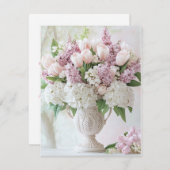 Romantisch Roze Lila en Witte Hydrangea Valentijn' Feestdagenkaart (Voorkant / Achterkant)