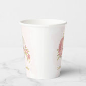 Romantisch roze met bloemen goud botanisch papieren bekers (Rechts)