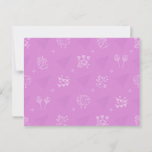 Romantisch roze naadloos patroon briefkaart