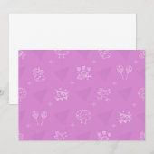 Romantisch roze naadloos patroon kaart (Voorkant / Achterkant)