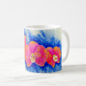 Romantisch roze oranje schilderij van de waterverf koffiemok (Voorkant rechts)