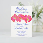 Romantisch Roze Orchidee waterverf schilderij brui Kaart (Staand voorkant)