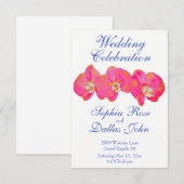 Romantisch Roze Orchidee waterverf schilderij brui Kaart (Voorkant / Achterkant)