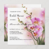 Romantisch Roze Orchideeën Vrijgezellenfeest Kaart (Voorkant / Achterkant)
