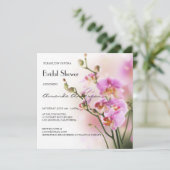 Romantisch Roze Orchideeën Vrijgezellenfeest Kaart (Staand voorkant)
