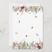 Romantisch Roze Paarse Bloemen Graduation Party Kaart (Achterkant)