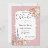 Romantisch Roze Parijse Thema Vrijgezellenfeest Kaart (Voorkant)