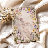 Romantisch Roze Pastel Wildflowers Sweet 16 Invita Kaart