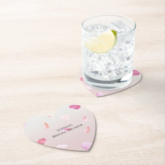 Romantisch Roze Perzik Roos Petals Vrijgezellenfee Kartonnen Onderzetters (Insitu)