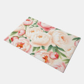 Romantisch Roze Pioenpatroon Deurmat (Schuin)