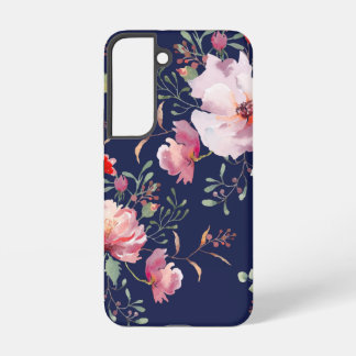 Romantisch Roze & Rode Bloemmotief Botanisch Patro Samsung Galaxy Hoesje