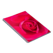 Romantisch roze rode roos v2 notitieboek (Rechterzijde)