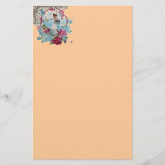 ROMANTISCH, roze rood blauw Briefpapier (Voorkant)
