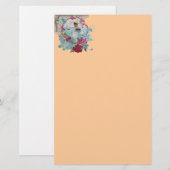 ROMANTISCH, roze rood blauw Briefpapier (Voorkant / Achterkant)