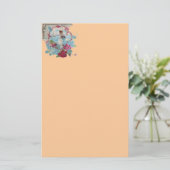ROMANTISCH, roze rood blauw Briefpapier (Staand voorkant)