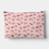 Romantisch Roze Roos  Bloemen Monogram Etui (Achterkant)