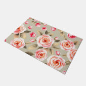Romantisch roze roos bloemmotief deurmat (Schuin)