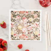 Romantisch roze  roos bloempatroon servet (Insitu)