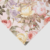 Romantisch roze  roos bloempatroon tissuepapier (Detail)