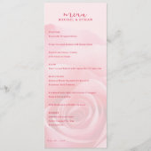 Romantisch Roze Roos Menu (Voorkant)
