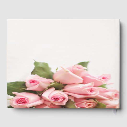 Romantisch Roze Roze Boeket Verjaardag Gastenboek (Achterkant)