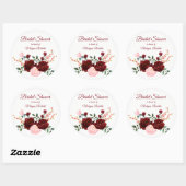 Romantisch roze roze roze roze roze Vrijgezellenfe Ronde Sticker (Vel)