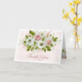 Romantisch Roze Rozen Boeket Waterverf Dank u Kaart (Gele Bloem)