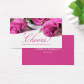 Romantisch Roze Rozen Bruiloft Drink Ticket Visitekaartjes (Bureau)